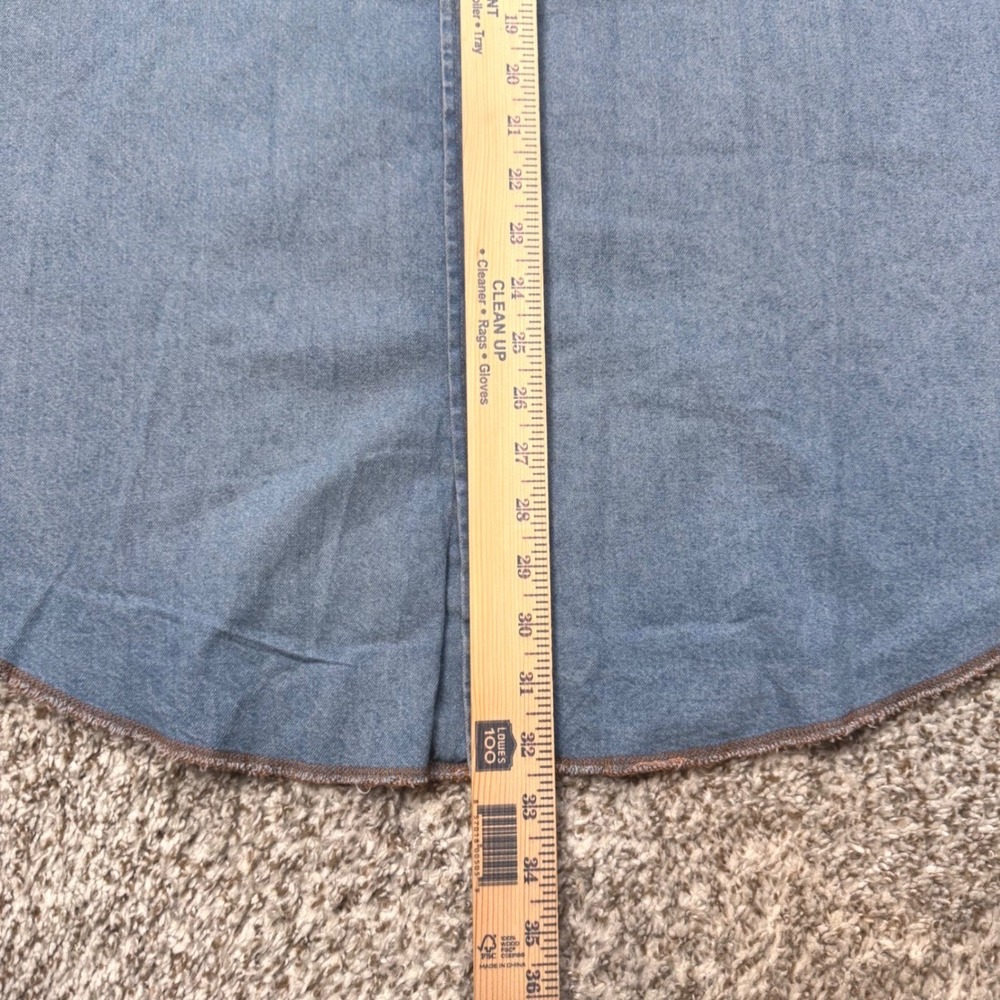 Wrangler Yellowstone Short Sleeve Denim Western Shirt Men's XL Pearl Snap New - Picture 7 of 7